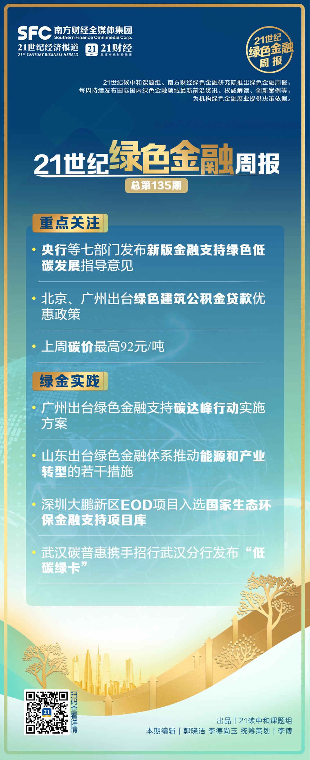 绿色金融周报（第135期）丨央行等七部门发布新版金融支持绿色低碳发展指导意见；北京、广州出台建筑公积金贷款优惠政策(图1)